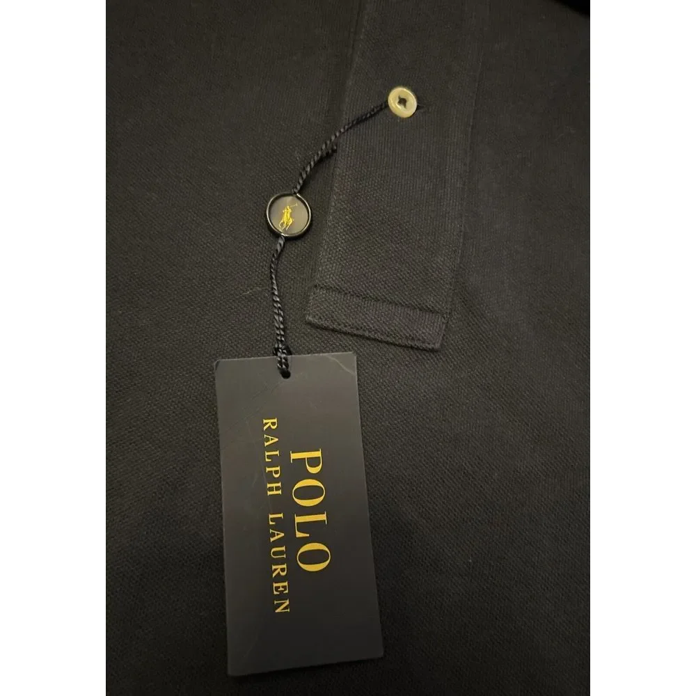 Polo Ralph Lauren Long Sleeve Men's Navy Polo Shirt Size‎ 4LT NWT